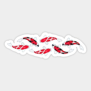 Koi Fish Blimp Shape Sticker